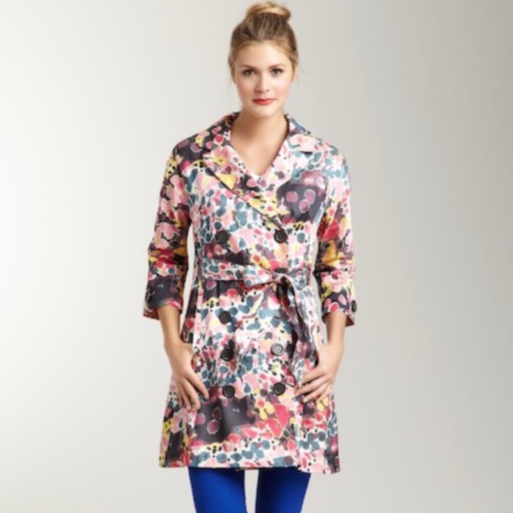 NWT Vertigo Paris BUBBLES Trench Coat, sz M $230